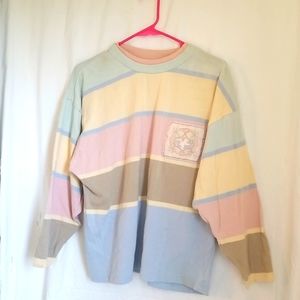Pastel striped cotton jersey